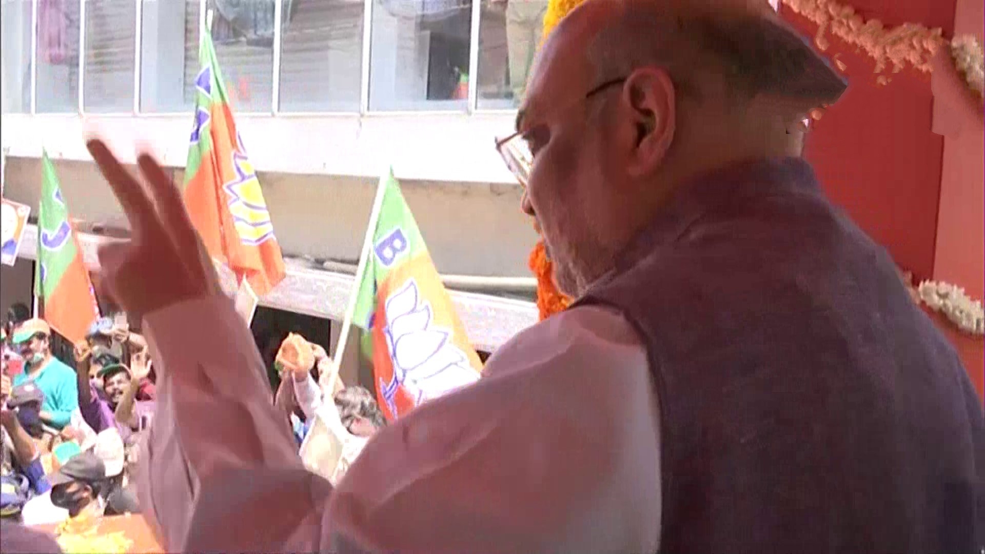 Union Minister Amit Shah hits streets, campaigns for BJP candidates in Kerala