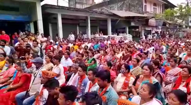 ranoj pegu election campaign at dhemaji town