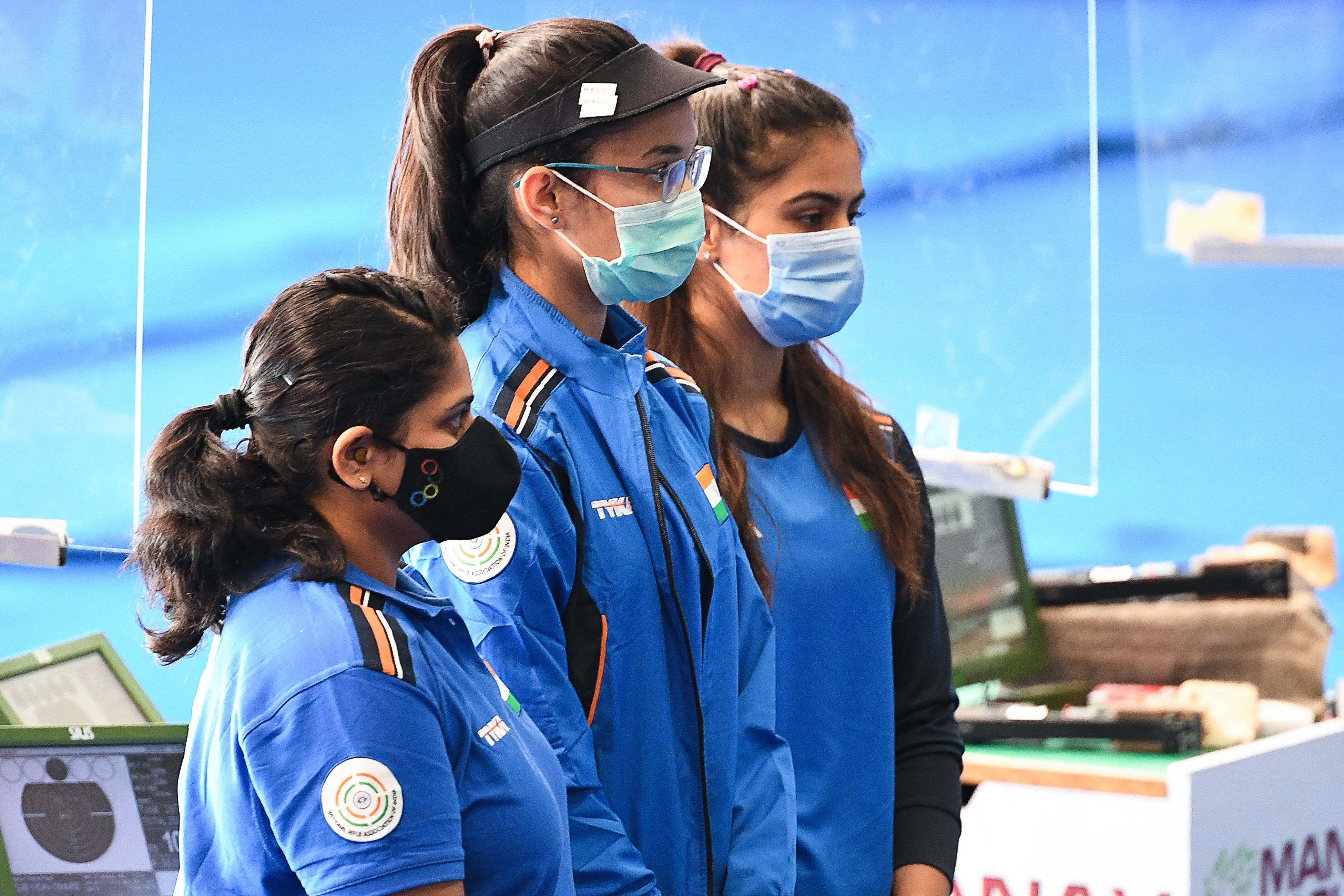 Manu Bhaker, Rahi Sarnobat, and Chinki Yadav