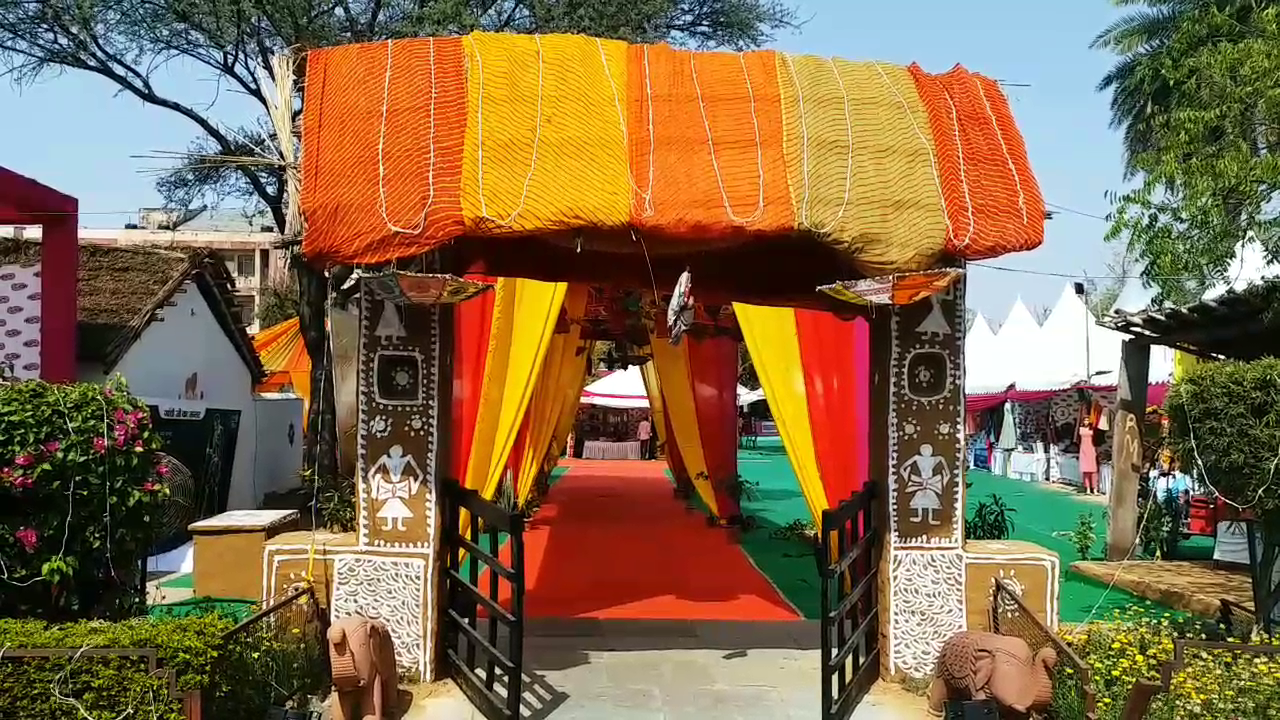 shops decorated with gulal gota