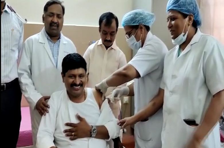 mp santhosh taken covid vaccine,  corona vaccination