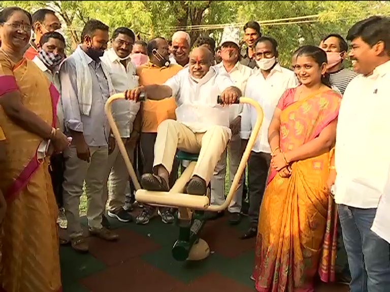 open gym inauguration by mla jogu ramanna at adilabad district