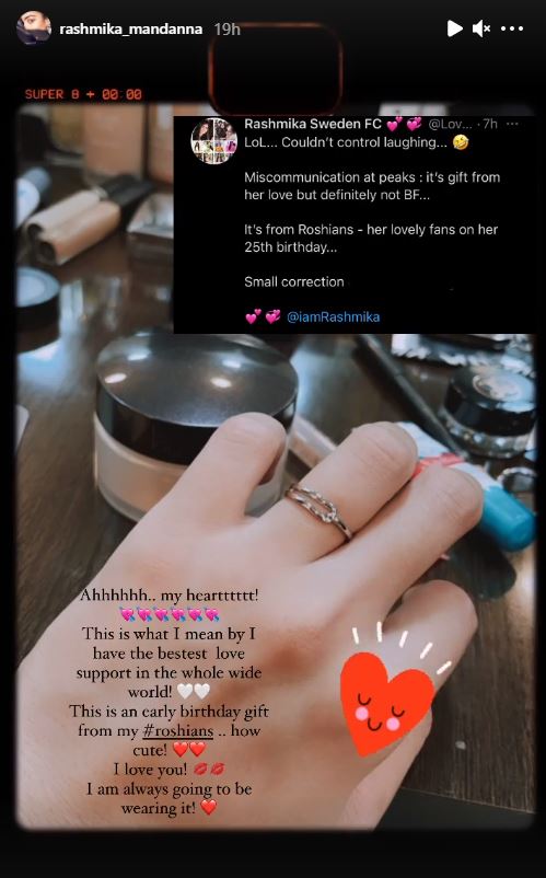 Rashmika's Secret Ring