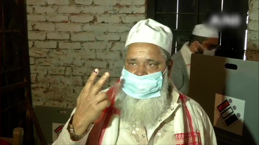 Badruddin Ajmal cast his vote