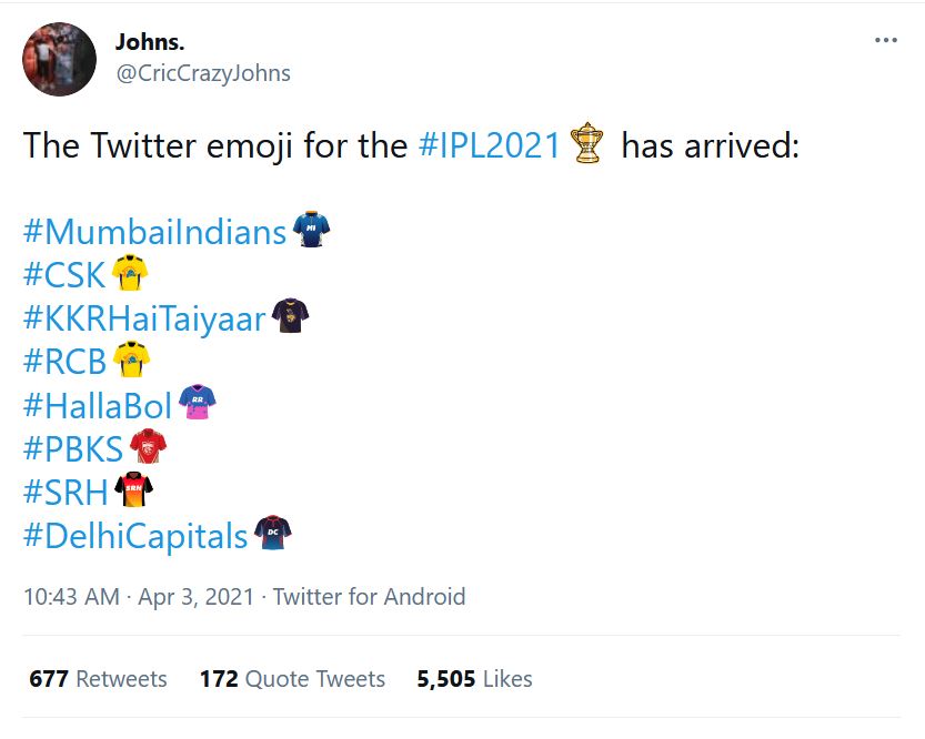 CSK jersey emoji for RCB