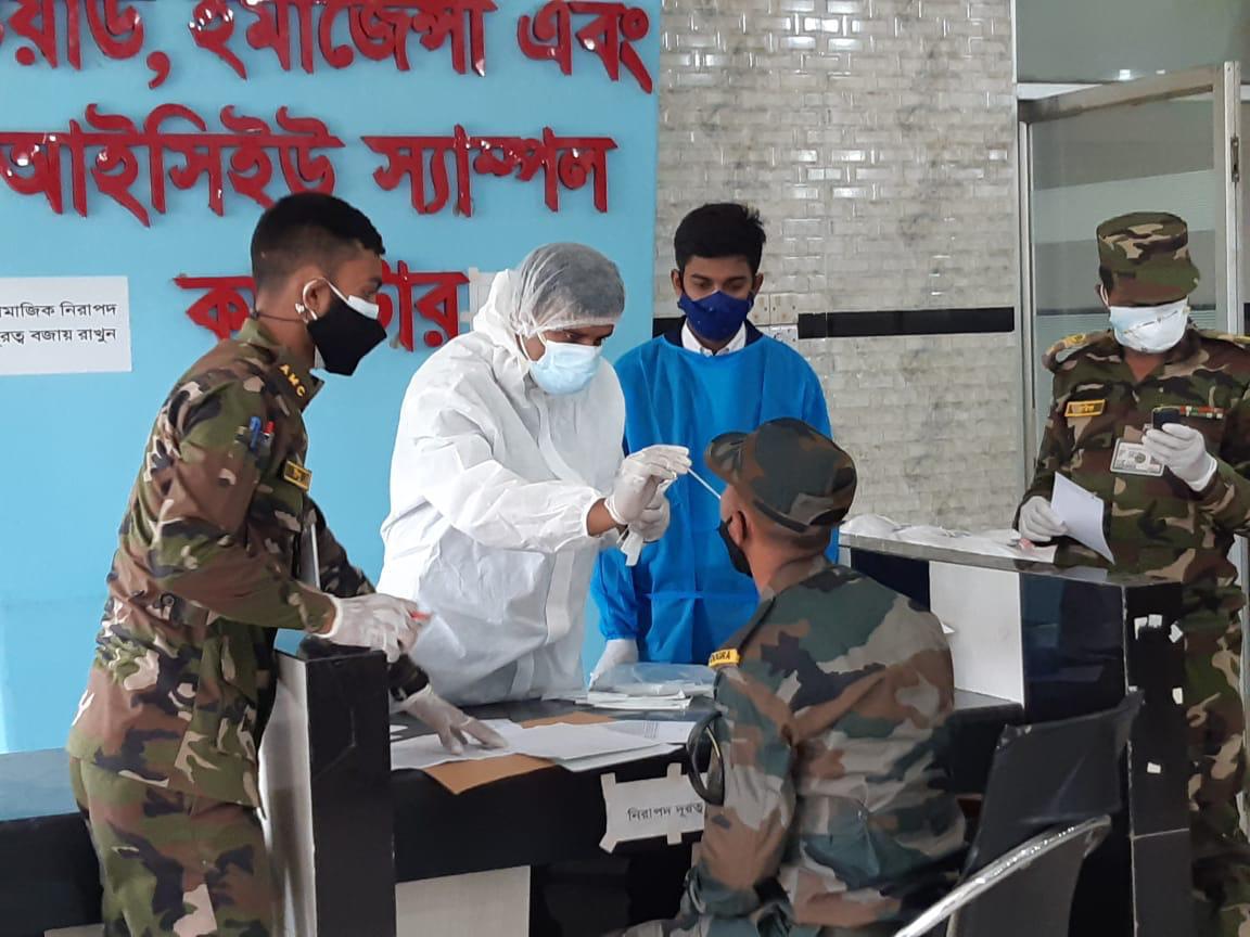 The Indian Army personnel underwent a COVID-19 RT-PCR test