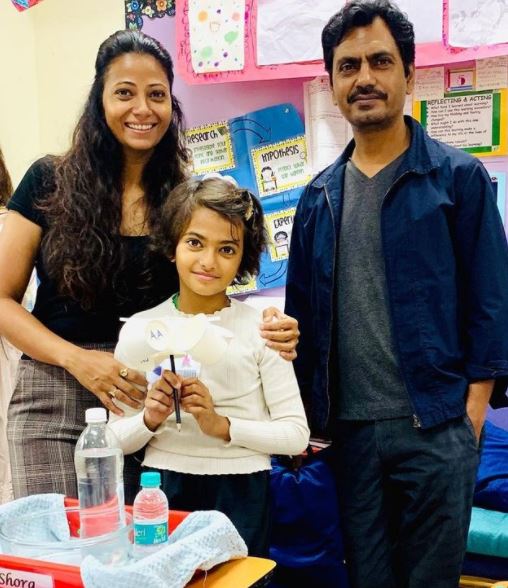 Nawazuddin Siddiqui with wife Aaliya Siddiqui and daughter Shora