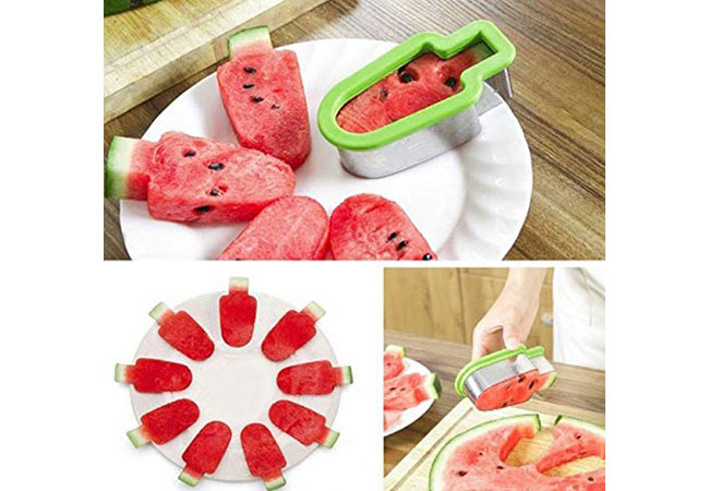 variety cuttings of watermelon with gadgets