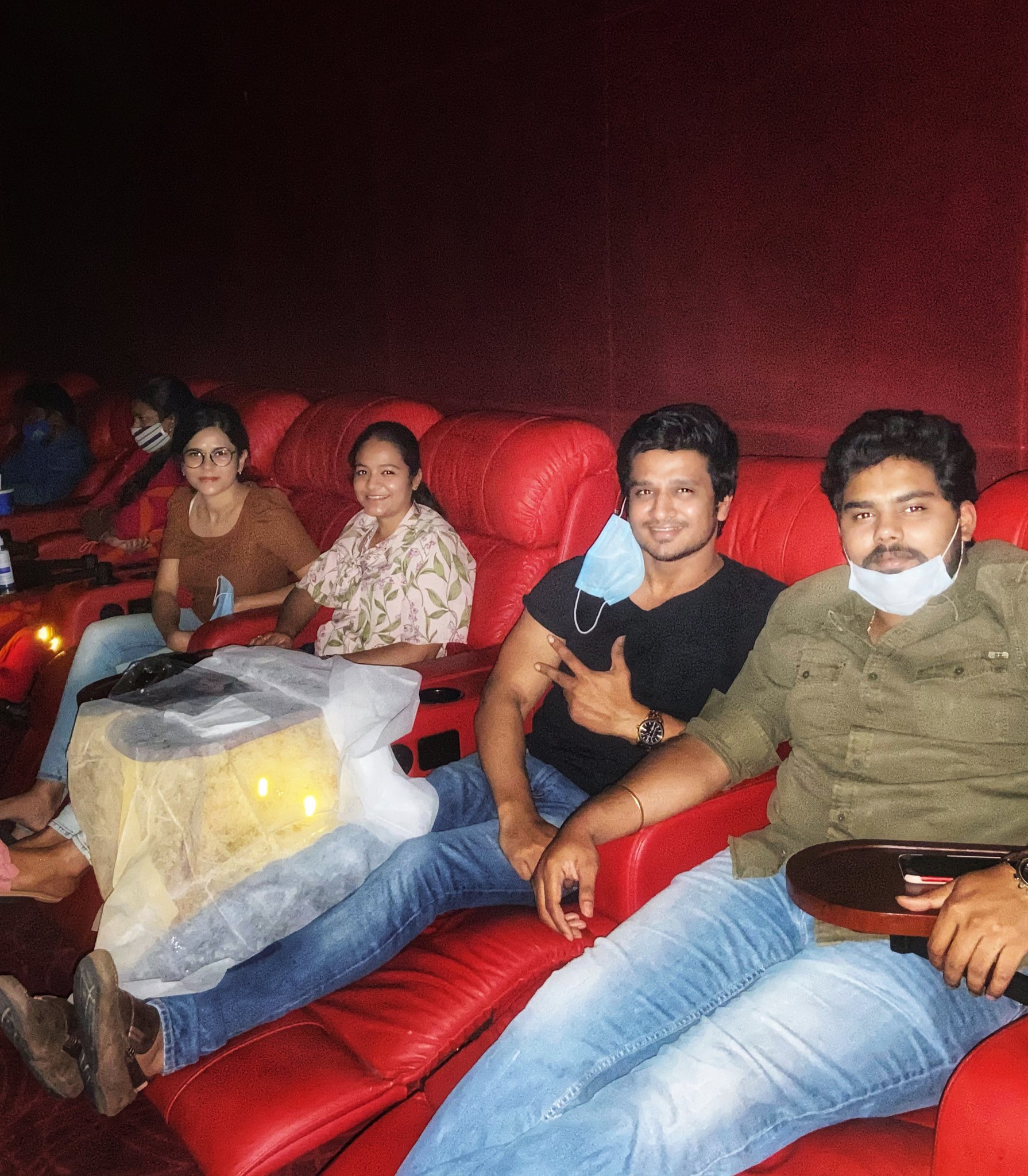 Megastar Chiranjeevi watches Vakeel Saab with his family