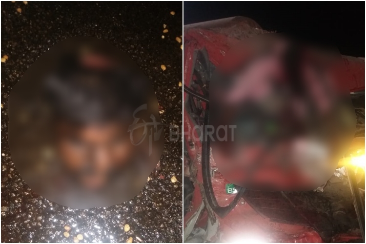 Collided between two lorries in chitradurga