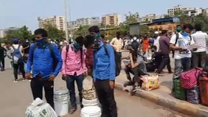 Laborer's returning to home from Maharashtra