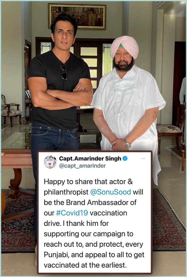 Punjab Government Announces Sonu Sood As Face Of Their COVID Vaccine Campaign