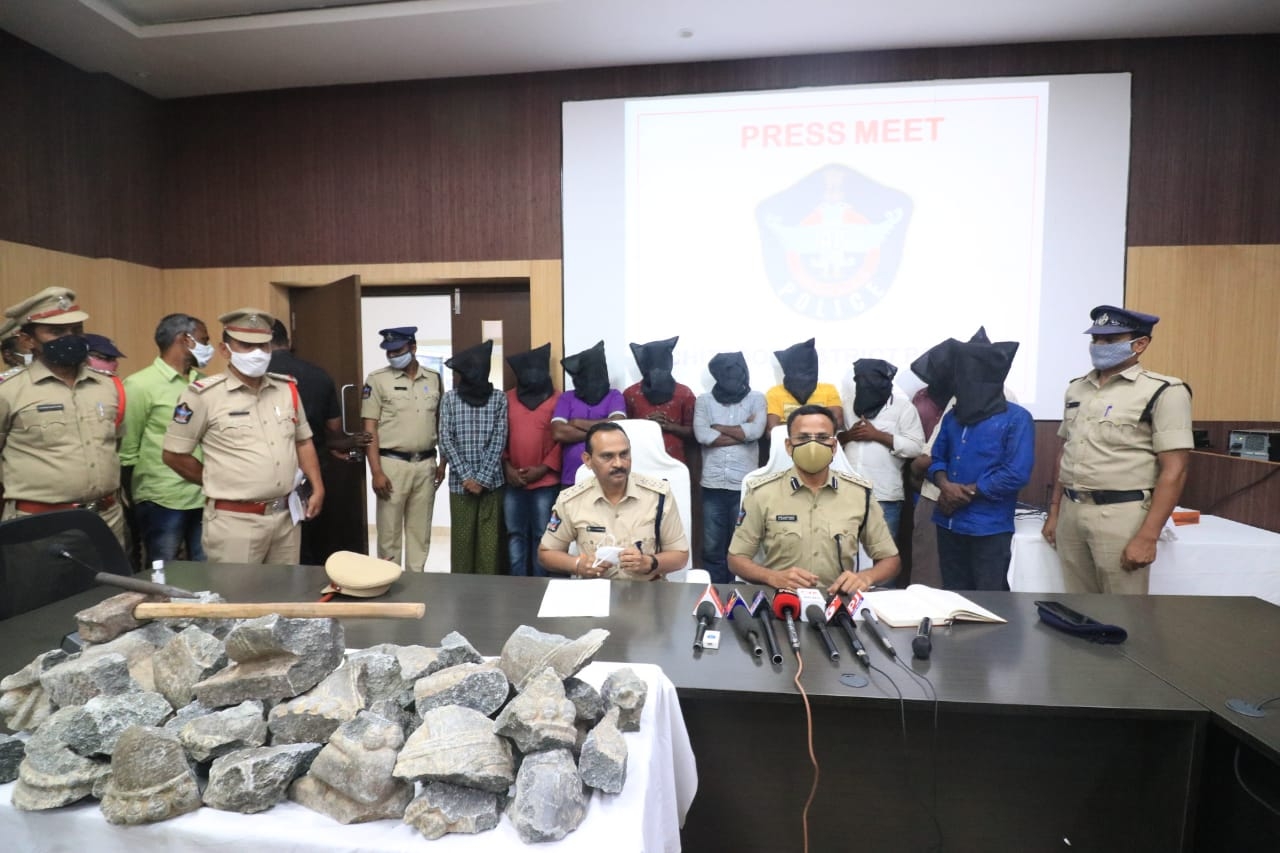 Police arrested M. Venkata Chalapathi (43), K. Srinivasulu (34), K. Hari (34), B. Sridhar (27), G. Venkatesh (24), P. Dasaradaiah (40), G. Narasimhulu (60), K. Ranga Babu (40), D. Prakash (34) and B. Munendra (29)