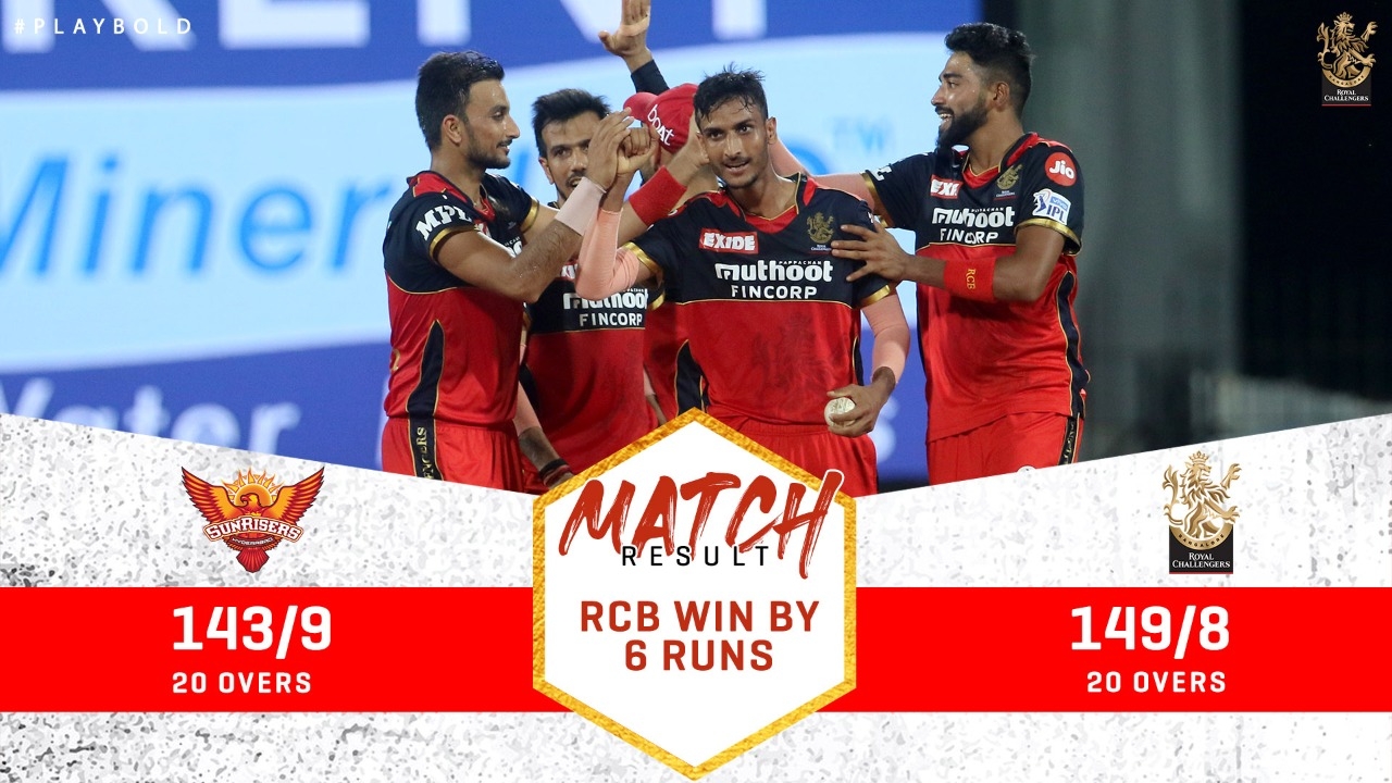 IPL 2021 SRH vs RCB  SRH vs RCB  SRH vs RCB Match Report  RCB Won  SRH vs RCB Match Review  ஐபிஎல் 2021 SRH vs RCB  ஐபிஎல் 2021 ராயல் சேலஞ்சர்ஸ்  ஐபிஎல் 2021 ராயல் சேலஞ்சர்ஸ் vs சன் ரைசர்ஸ்