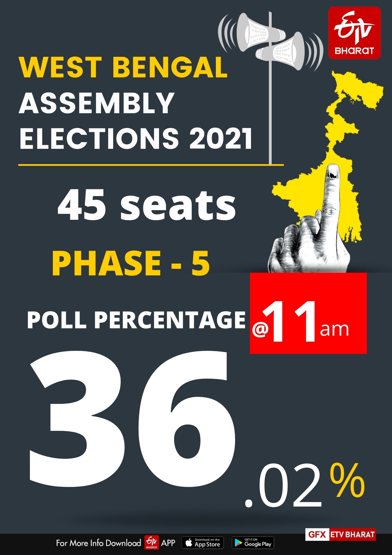 36.02 per cent voter turnout recorded till 11 am