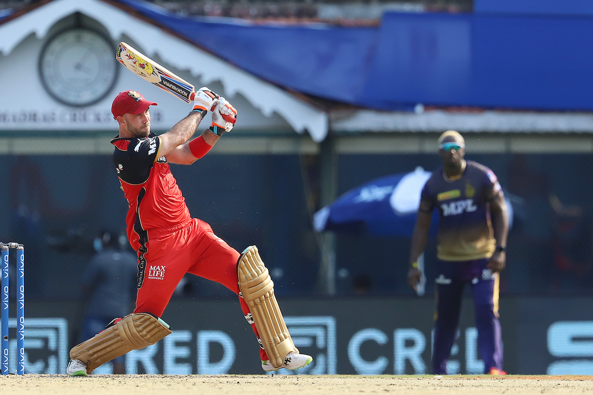 IPL 2021: Maxwell, de Villiers power RCB to 204-4 against KKR