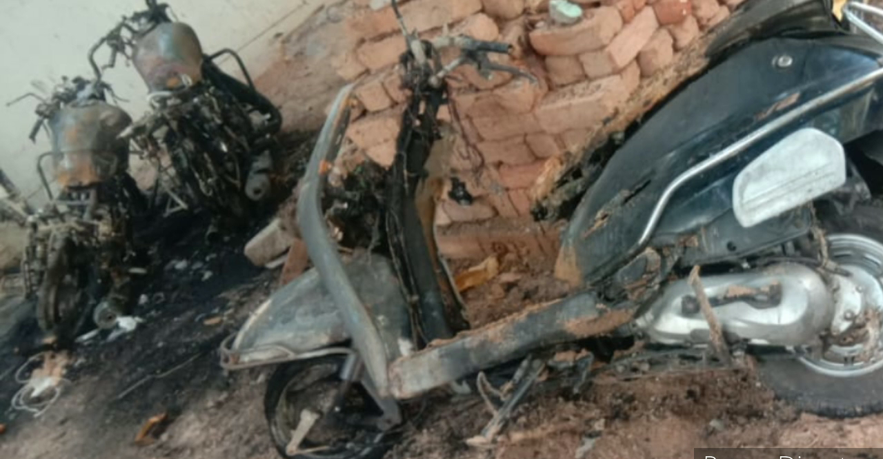 three bikes burnt, three bikes fired in medchal