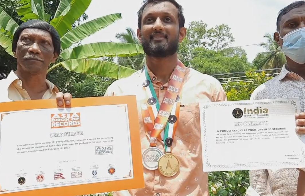 Kerala man Enters the Asia Book of records