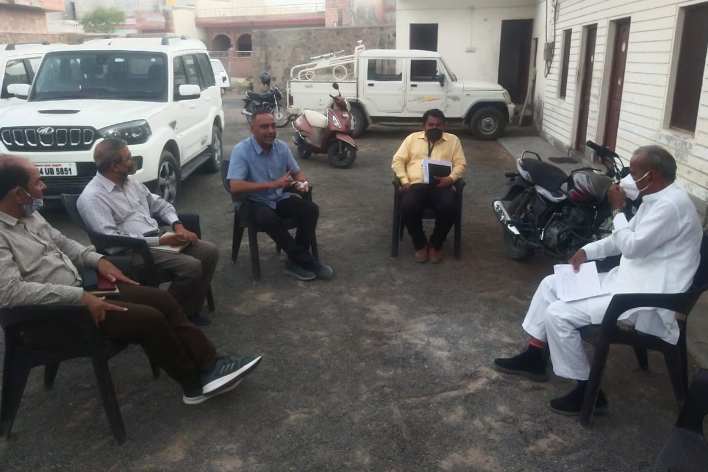 MLA Mewaram Jain holds a meeting with officers