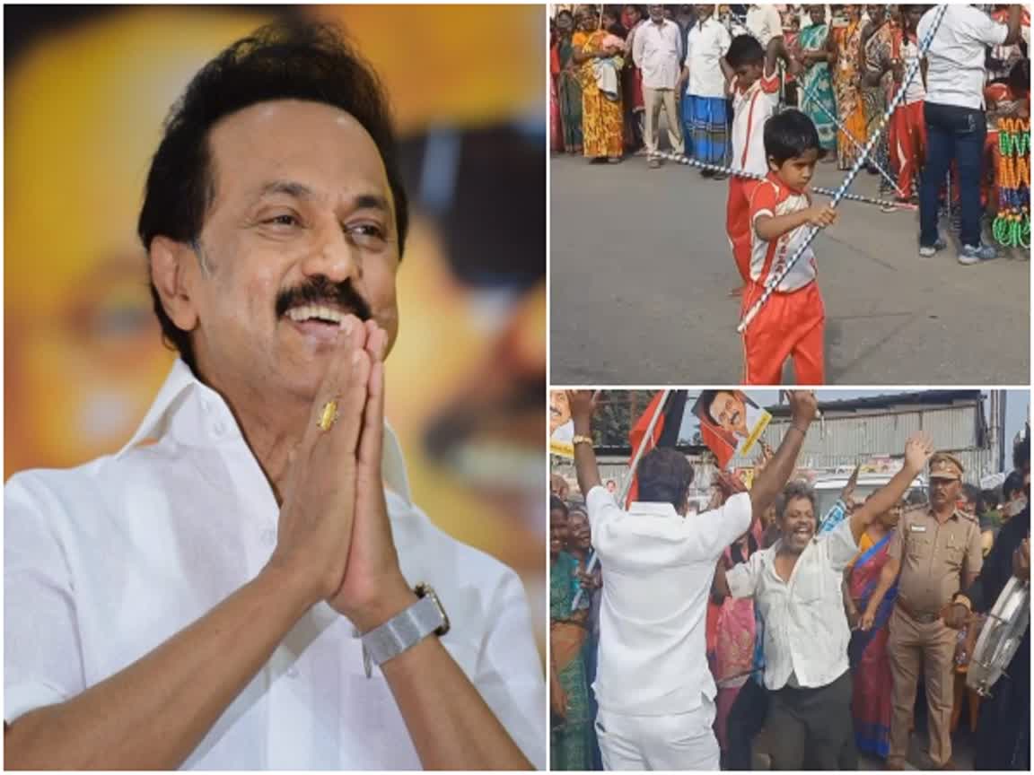 'கள ஆய்வில் முதலமைச்சர்' வேலூர் மக்கள் மேளதாளத்துடன் கொண்டாட்டம்!, the-arrival-of-mk-stalin-the-public-celebration-with-drums-in-vellore