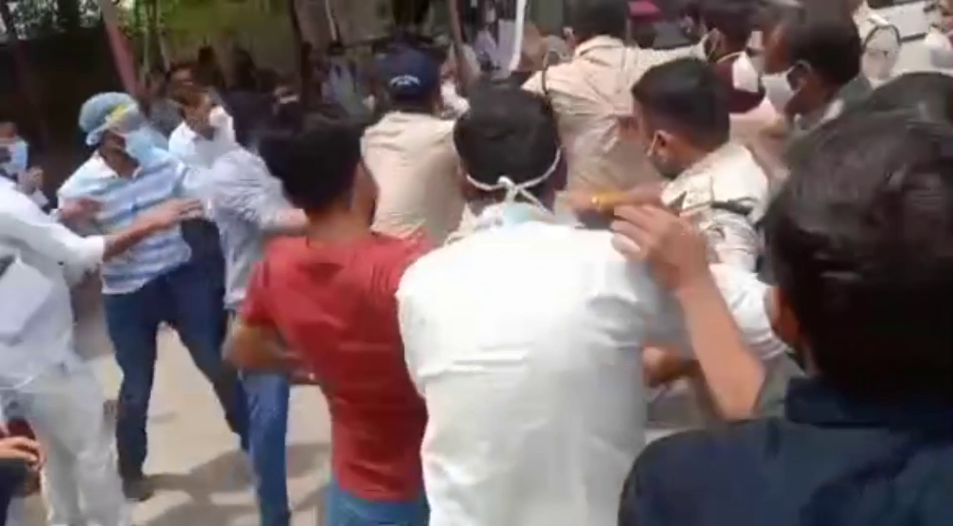 Doctors and policemen clash with each other