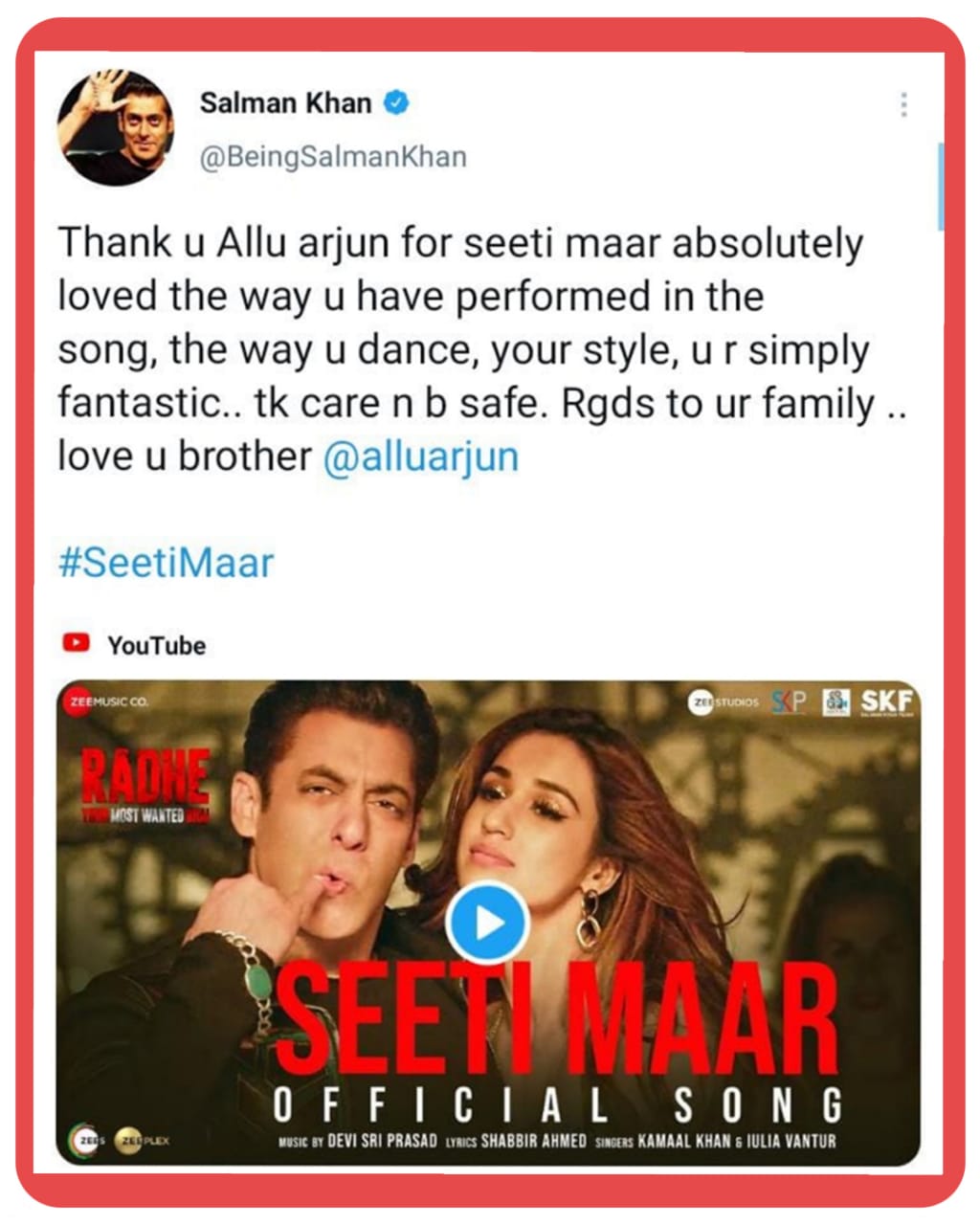 salman khan seetimaar song