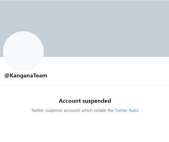 actress Kangana Ranaut's Twitter account suspended for violating rules while commenting on bengal violence