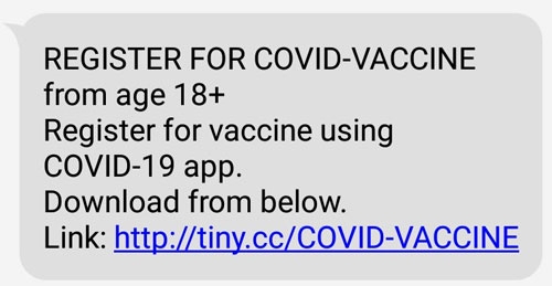 sms malware, vaccine