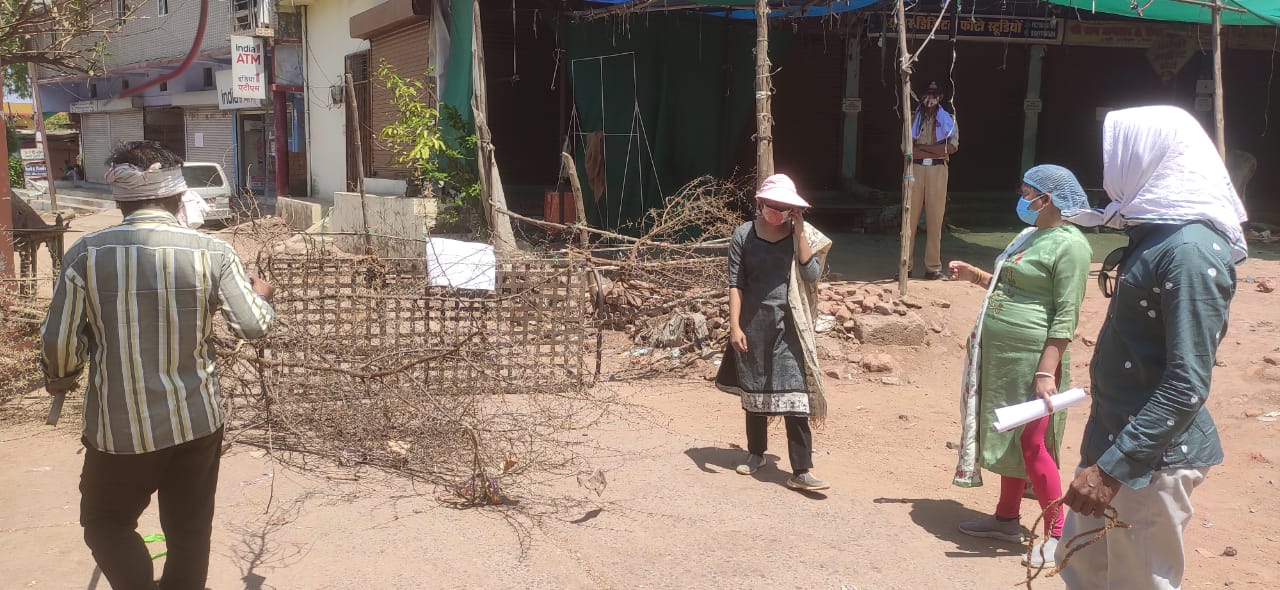 special corona awareness progam running in rural areas of narsinghpur