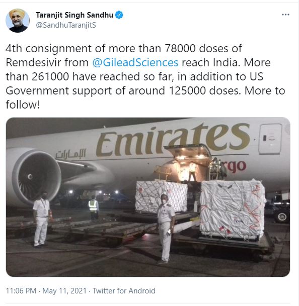 Indian Envoy Tweets