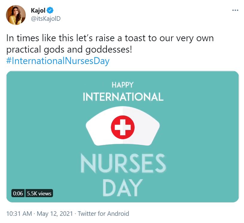 Bollywood stars salute nurses' efforts on International Nurses Day