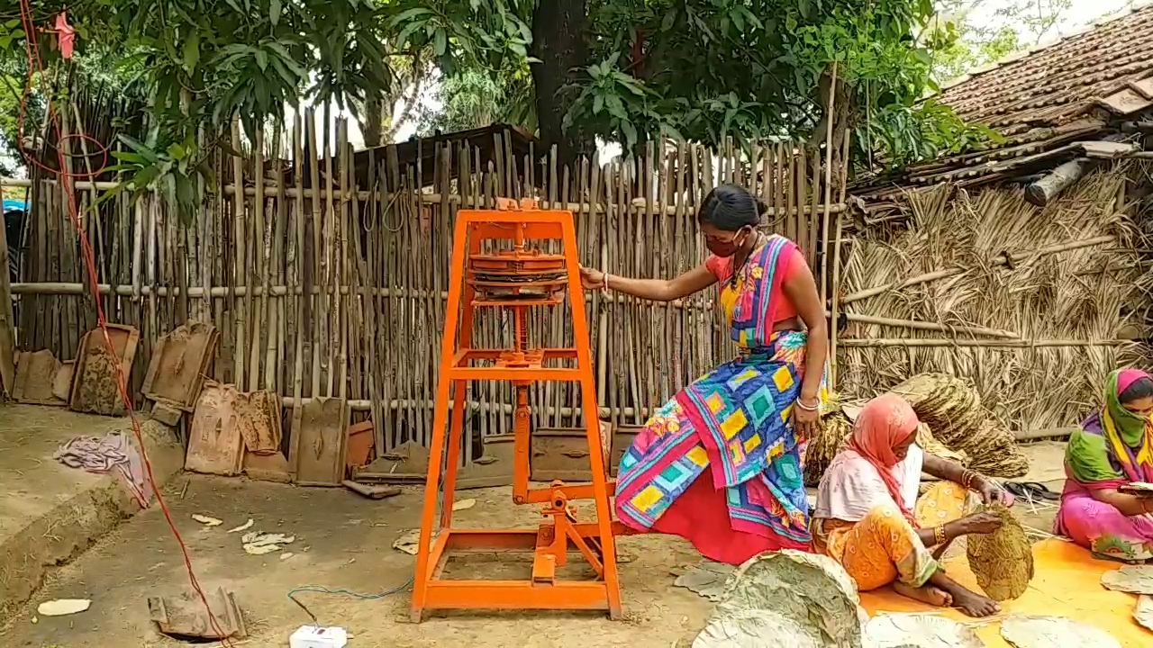 people-of-tribal-community-are-forced-to-live-by-selling-plates-made-of-leaf-in-pakur