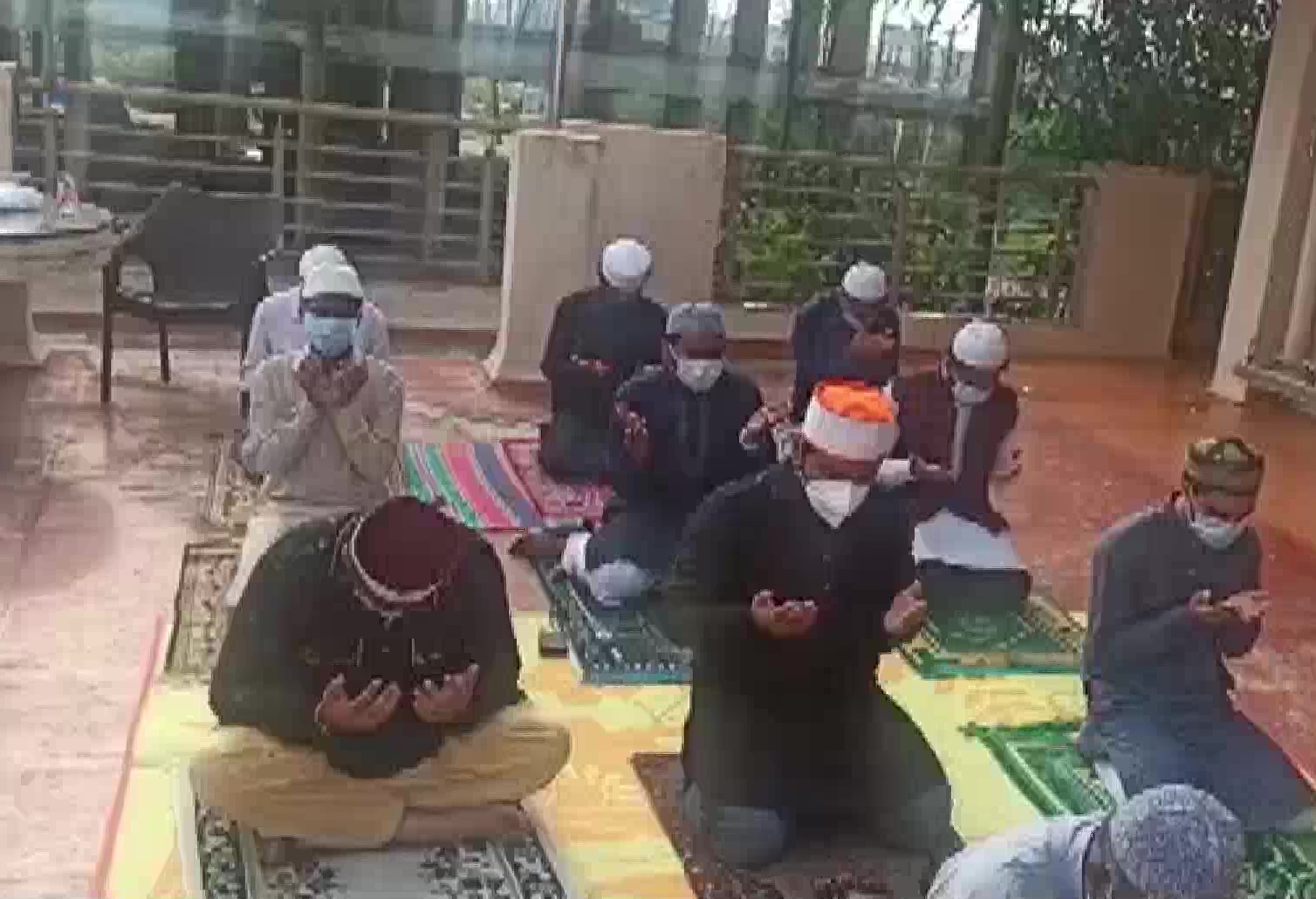 People offered prayer on the occasion of Eid-ul-Fitr