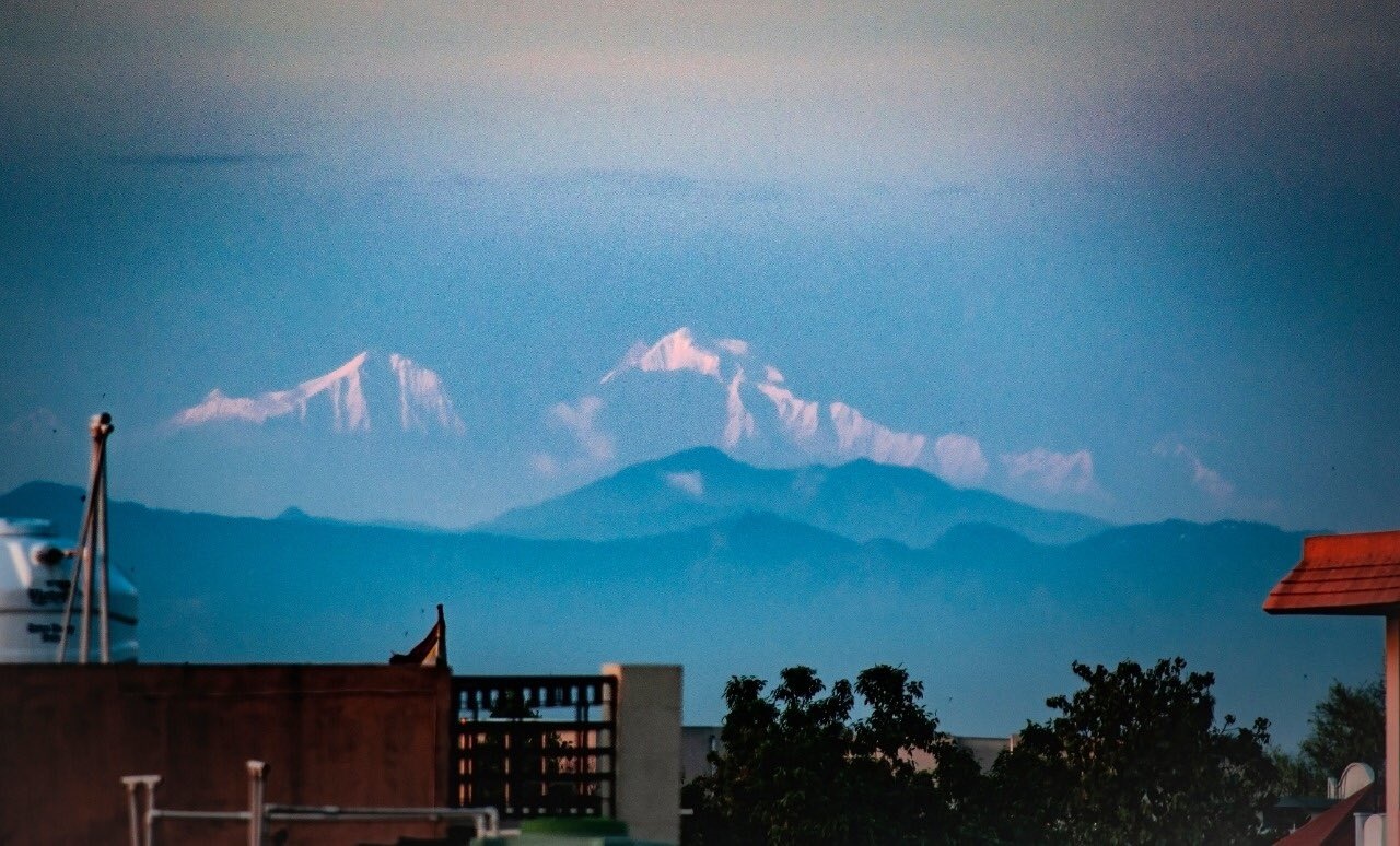 Peaks of Himalayas visible from from Saharanpur