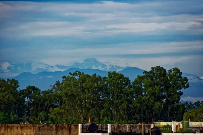 Peaks of Himalayas visible from from Saharanpur