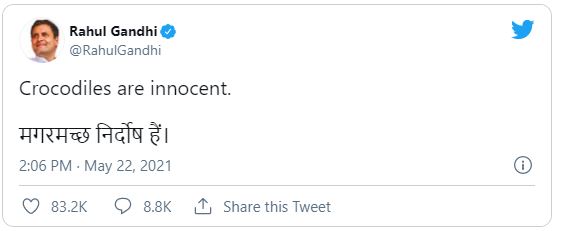 Rahul Gandhi's tweet