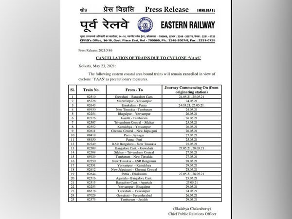 Eastern Railway suspends trains