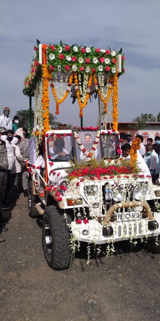 Rajiv Satav Asthi kalash Darshan Nanded