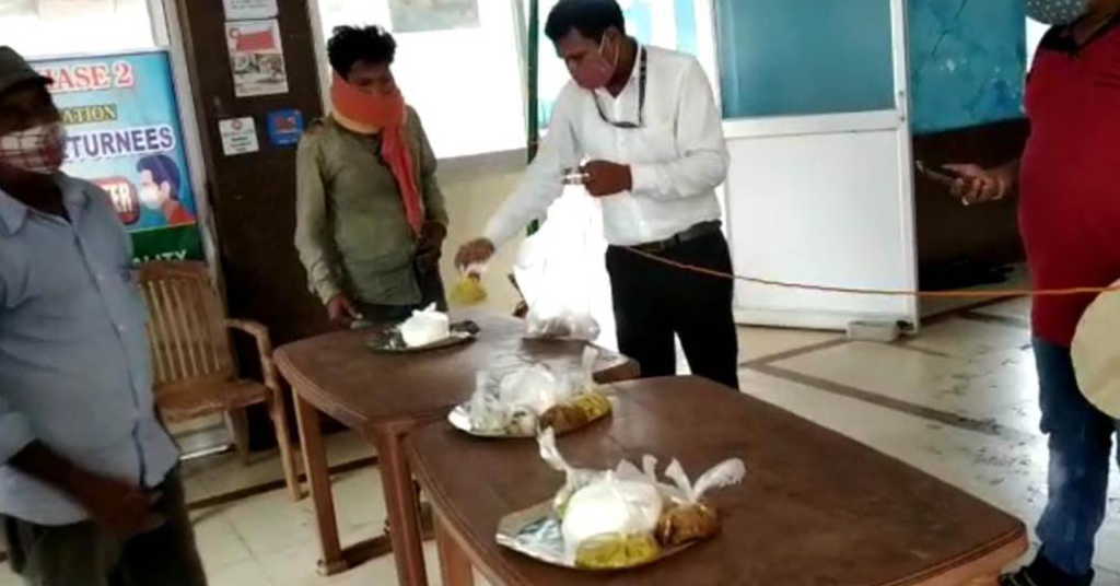 East Coast Railway Distribution of food to passengers and the poor people