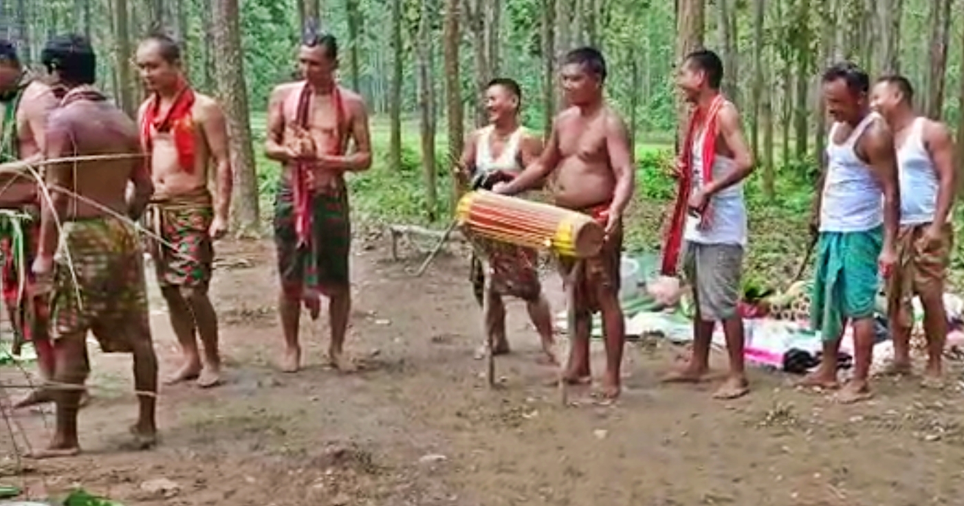 traditional baikho puja of rava community held at bamunigaon in boko