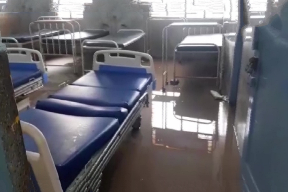 water-logged in hospital