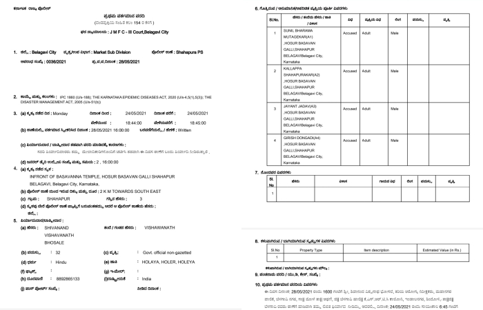 FIR against Four people