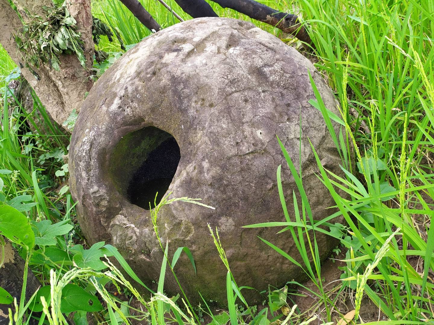 recovered ancient stone jar