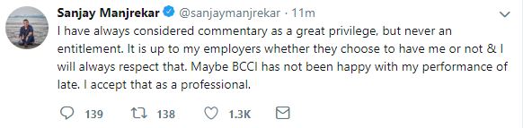 Sanjay Manjrekar,  Board of Control for Cricket in India,  commentator, Jadeja