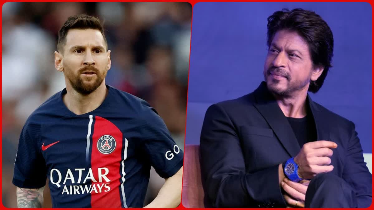 Footballer Lionel Messi and Shahrukh khan