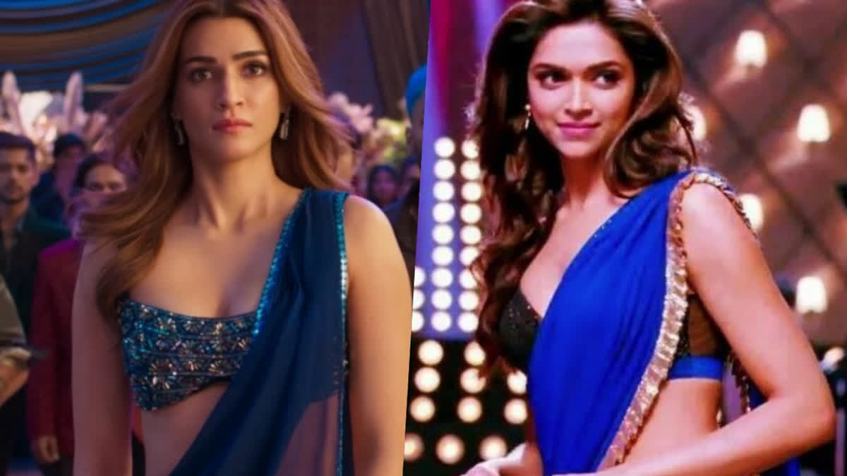 Kriti Sanon's blue saree remind netizens of Deepika Padukone's look in YJHD