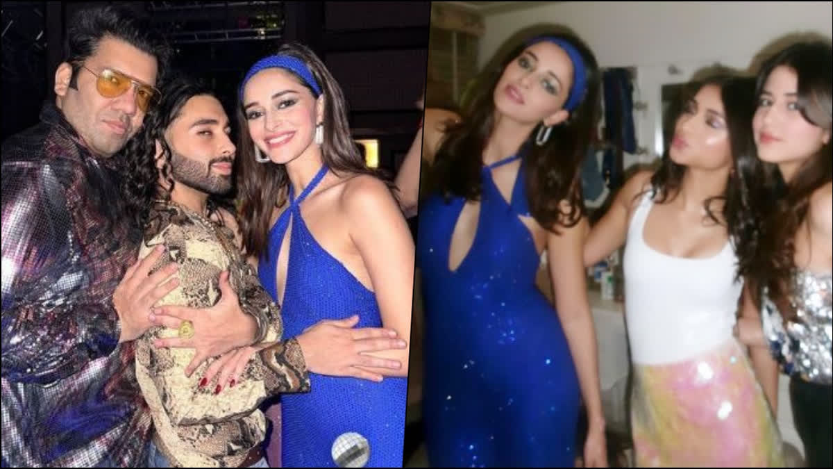 Ananya Panday channels her old-world charm in blue as she parties with rumored beau Aditya Roy