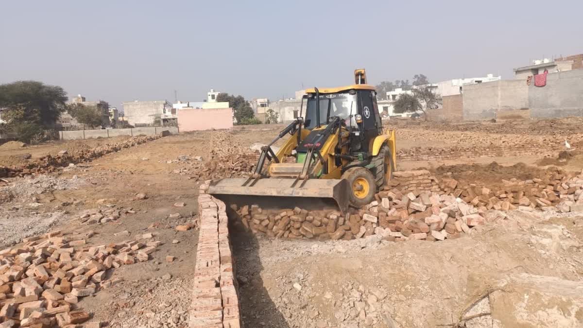 Bulldozer Action Illegal Colony In Jind