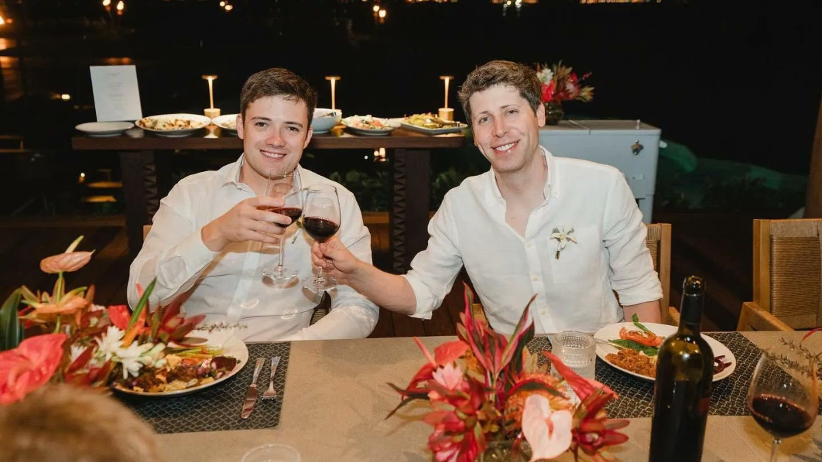 Sam Altman marries Oliver Mulherin (Photo taken from Barsee Account)