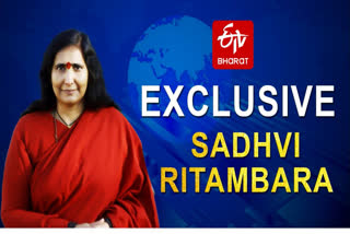 Speaking to ETV Bharat, Sadhvi Ritambara said that she along with other Kar Sevaks had to struggle a lot to witness this day. Kar Sevak's every action was a step towards reinstating the temple's splendor. And today, I have no words to express my joy over the Ram Temple Consecration, Sadhvi said.